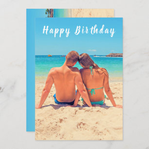 Custom Your Photo Birthday Card with Text