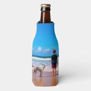 Custom Your Photo Bottle Cooler with Text