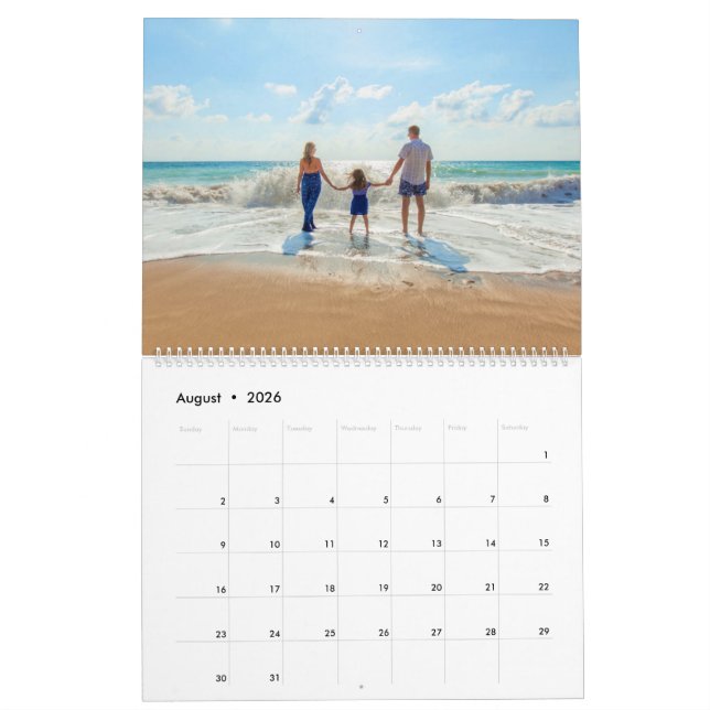 Custom Your Photo Calendar Gift with Text (Aug 2026)