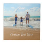 Custom Your Photo Ceramic Tile Gift with Text<br><div class="desc">Custom Photo and Text Ceramic Tile - Unique Your Own Design - Personalized Family / Friends or Personal Tiles Gift - Add Your Text and Photo - Resize and move elements with Customization tool ! Choose font / size / colour ! Good Luck - Be Happy :)</div>