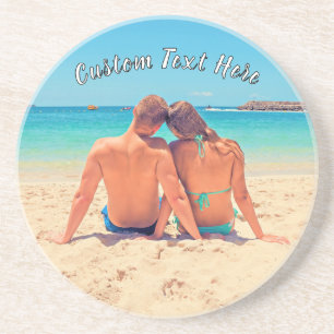 Custom Your Photo Coaster Personalized Text