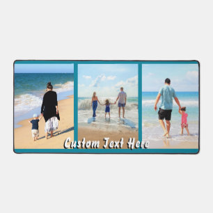 Custom Your Photo Collage and Text Name Desk Mat