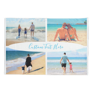Custom Your Photo Collage and Text Pillow Case