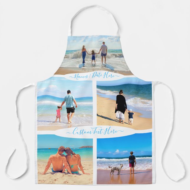 Custom Your Photo Collage Apron with Text (Front)