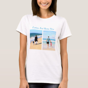 Custom Your Photo Collage T-Shirt with Text Name