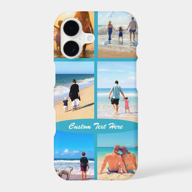 Custom Your Photo Collage Text Name Personalized (Back)