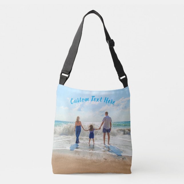 Custom Your Photo Crossbody Bag with Text (Front)
