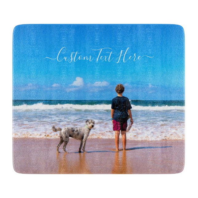 Custom Your Photo Cutting Board Personalized Text (Front)