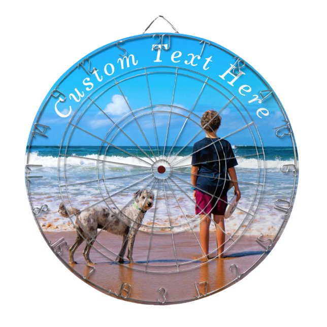 Custom Your Photo Dart Board and Text Personalized (Front)