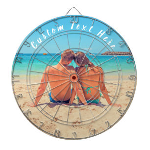 Custom Your Photo Dart Board Gift with Text Name