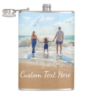 Custom Your Photo Flask Gift with Text
