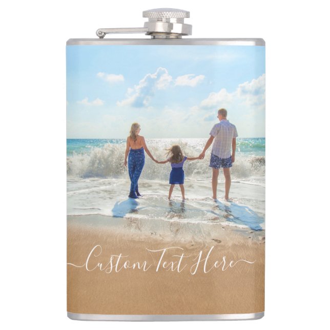 Custom Your Photo Flask with Text (Front)