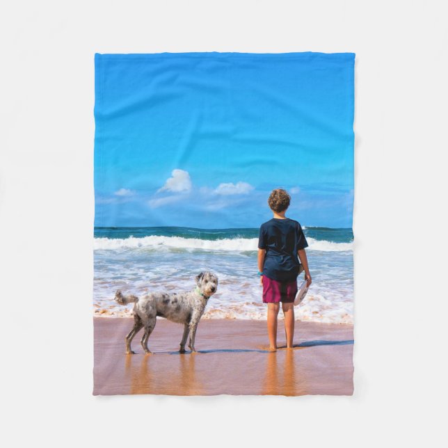 Custom Your Photo Fleece Blanket Personalized (Front)