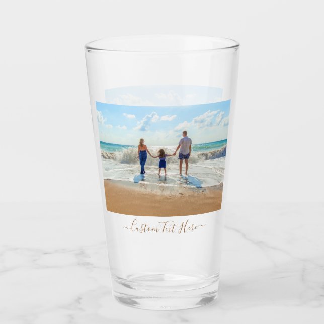Custom Your Photo Glass Gift with Text (Front)