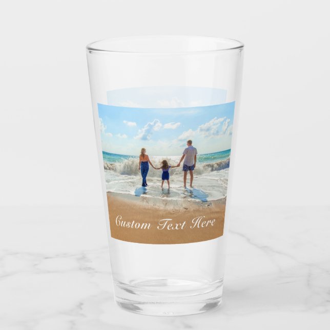 Custom Your Photo Glass with Text Name (Front)
