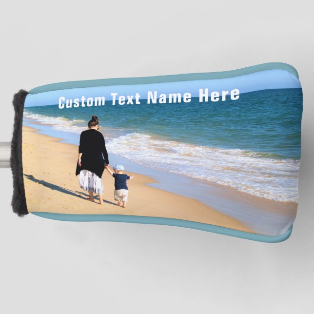 Custom Your Photo Golf Head Cover with Text (Front)