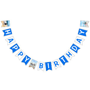 Custom Your Photo Happy Birthday Bunting Flags