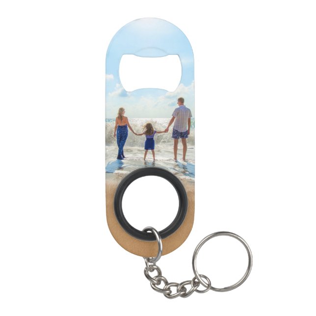 Custom Your Photo Keychain Bottle Opener Gift (Back)