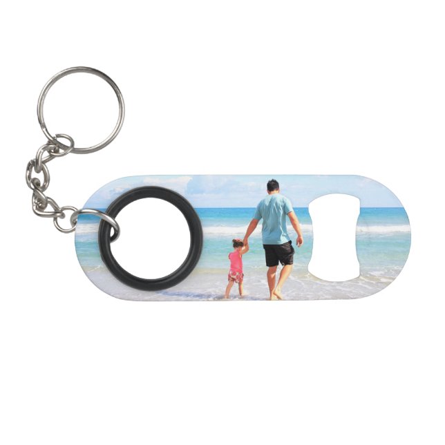Custom Your Photo Keychain Bottle Opener Gift (Front (Horizontal))