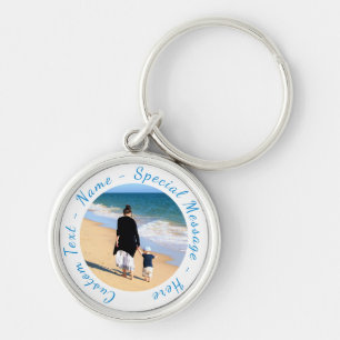 Custom Your Photo Keychain Gift with Text Name