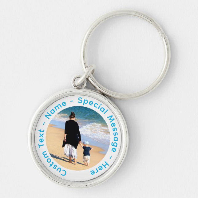 Custom Your Photo Keychain with Text Personalized (Front)