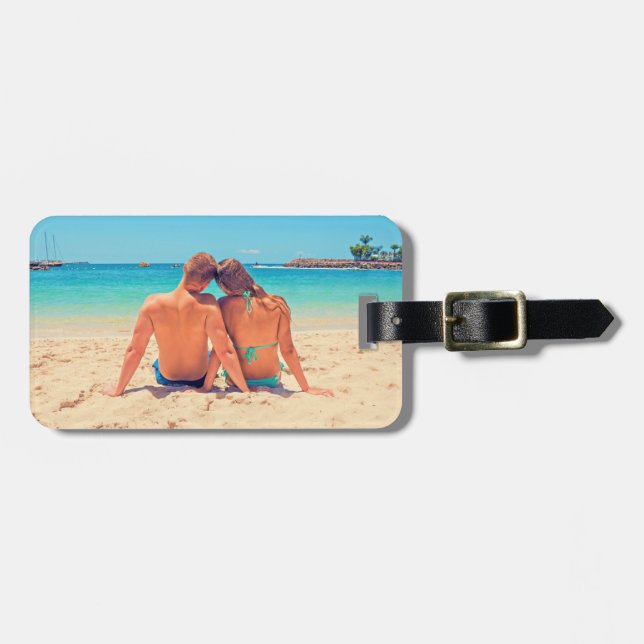 Custom Your Photo Luggage Tag Personalized Design (Front Horizontal)