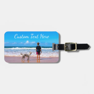 Custom Your Photo Luggage Tag with Text Name