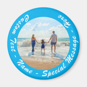 Custom Your Photo Magnet Gift with Text Name