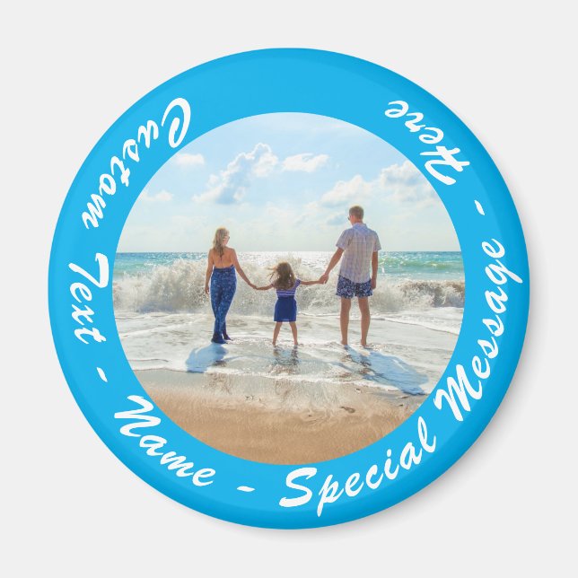Custom Your Photo Magnet Gift with Text Name (Front)