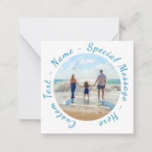 Custom Your Photo Note Card with Text Name
