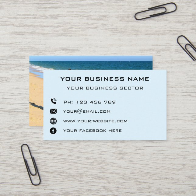 Custom Your Photo Personalized Business Card (Front/Back In Situ)