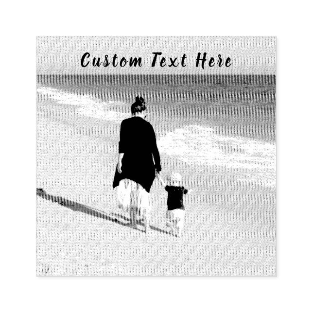 Custom Your Photo Rubber Stamp with Text (Imprint)