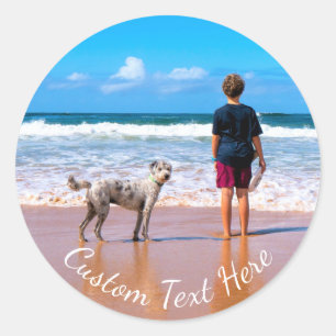 Custom Your Photo Sticker Gift with Text