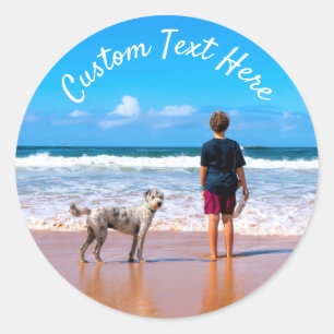 Custom Your Photo Sticker with Text Name