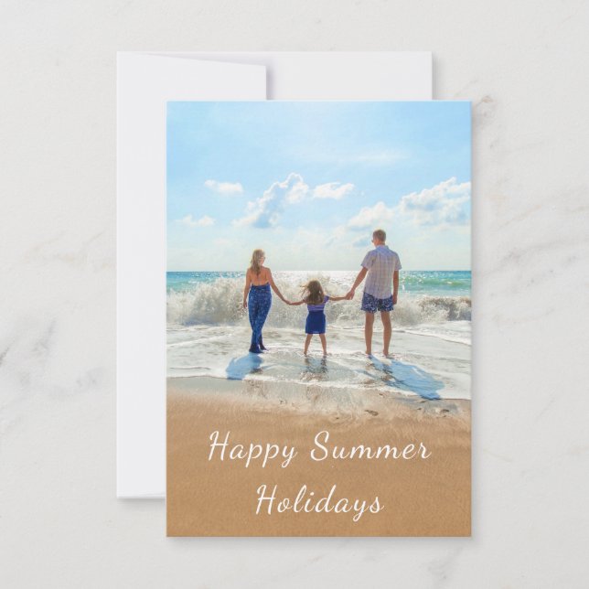  Custom Your Photo Summer Holidays Card (Front)