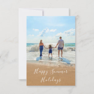 Custom Your Photo Summer Holidays Card with Text