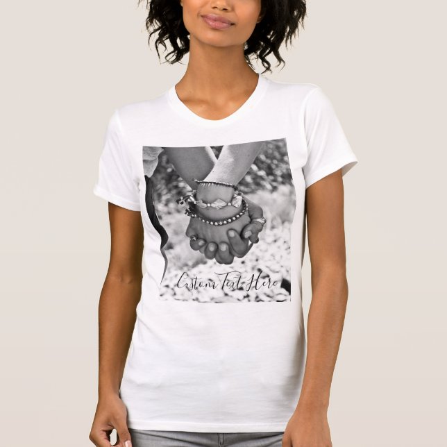Custom Your Photo T-Shirt with Text (Front)