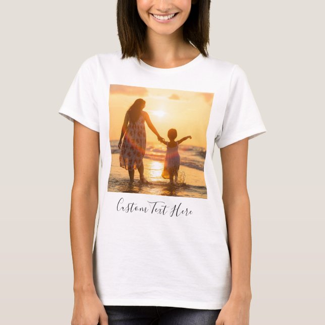 Custom Your Photo T-Shirt with Text (Front)