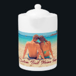 Custom Your Photo Teapot Gift with Text<br><div class="desc">Custom Photo and Text Teapot - Your Own Design - Special - Personalized Family / Friends or Personal Teapots Gift - Add Your Photo / Text -Name - Resize and move or remove and add elements / image with Customization tool. You can transfer this design to more than 1000 Zazzle...</div>