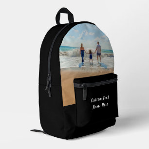 Custom Your Photo Text Backpack - Choose Colours