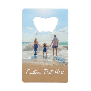 Custom Your Photo Text Credit Card Bottle Opener
