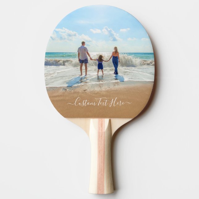 Custom Your Photo Text Ping Pong Paddle Gift (Back)