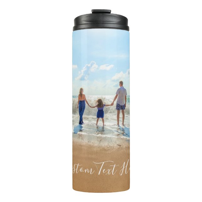 Custom Your Photo Thermal Tumbler Gift with Text (Front)
