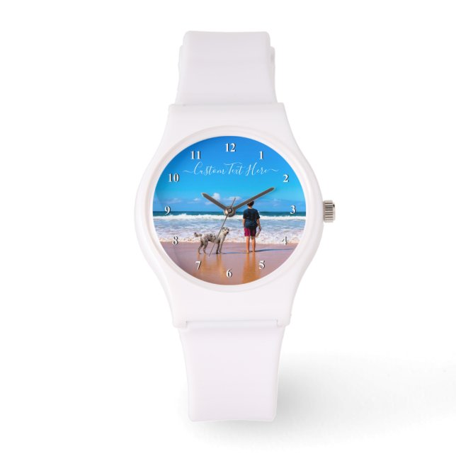 Custom Your Photo Watch Gift with Text (Front)