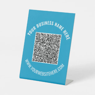 Custom Your QR Code and Text Info Pedestal Sign