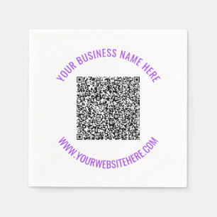 Custom Your QR Code and Text Napkins Personalized