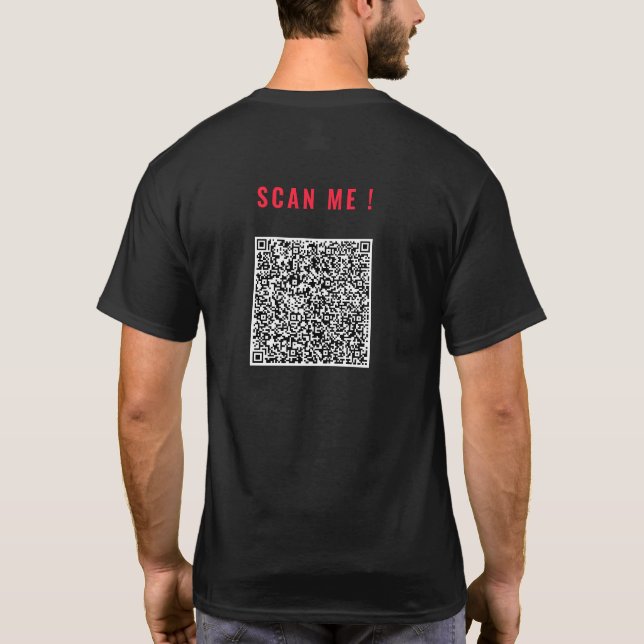Custom Your QR Code and Text Personalized T-Shirt (Back)