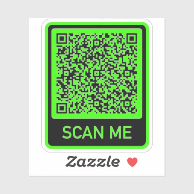 Custom Your QR Code Bumper Sticker Example (Sheet)
