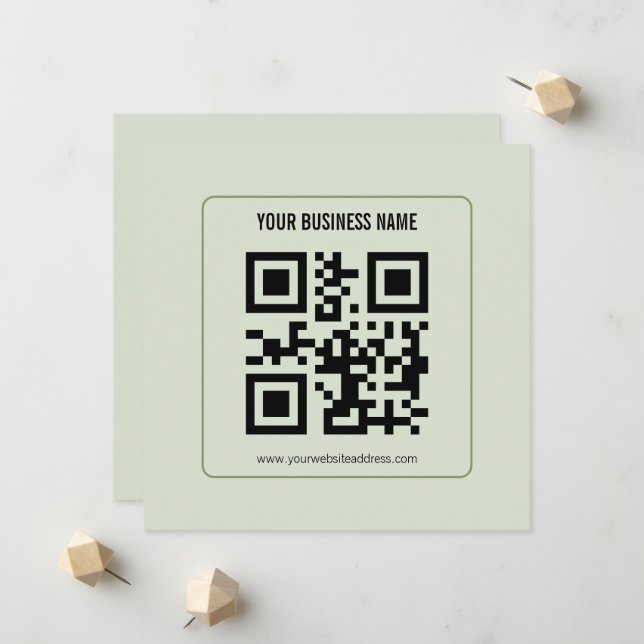 Custom Your QR Code Business Name Template (Front/Back In Situ)