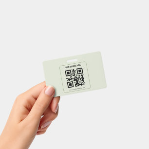 Custom Your QR Code Business Name Template Badge